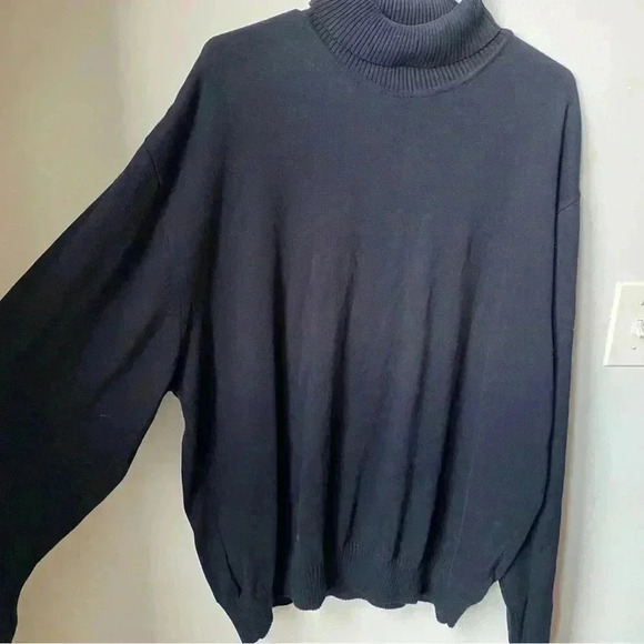 Alex Cannon Navy Blue 100% Cotton Turtleneck Sweater - Size XL - Picture 6 of 11
